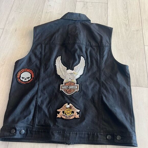 Hardy Davidson men’s demin vest size 2XL - Picture 4 of 8
